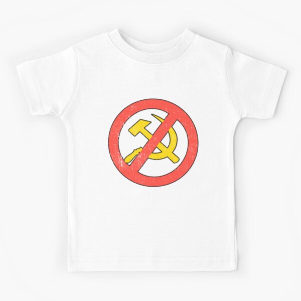 Item preview, Anti Communist symbol Slogan Hammer and Sickle Russia Black Distressed designed and sold by funnytshirtemp.