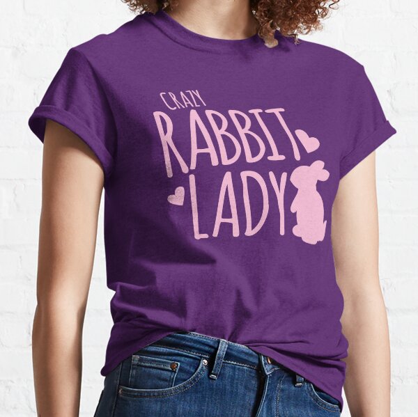 Crazy Rabbit (bunny) lady in pink Classic T-Shirt