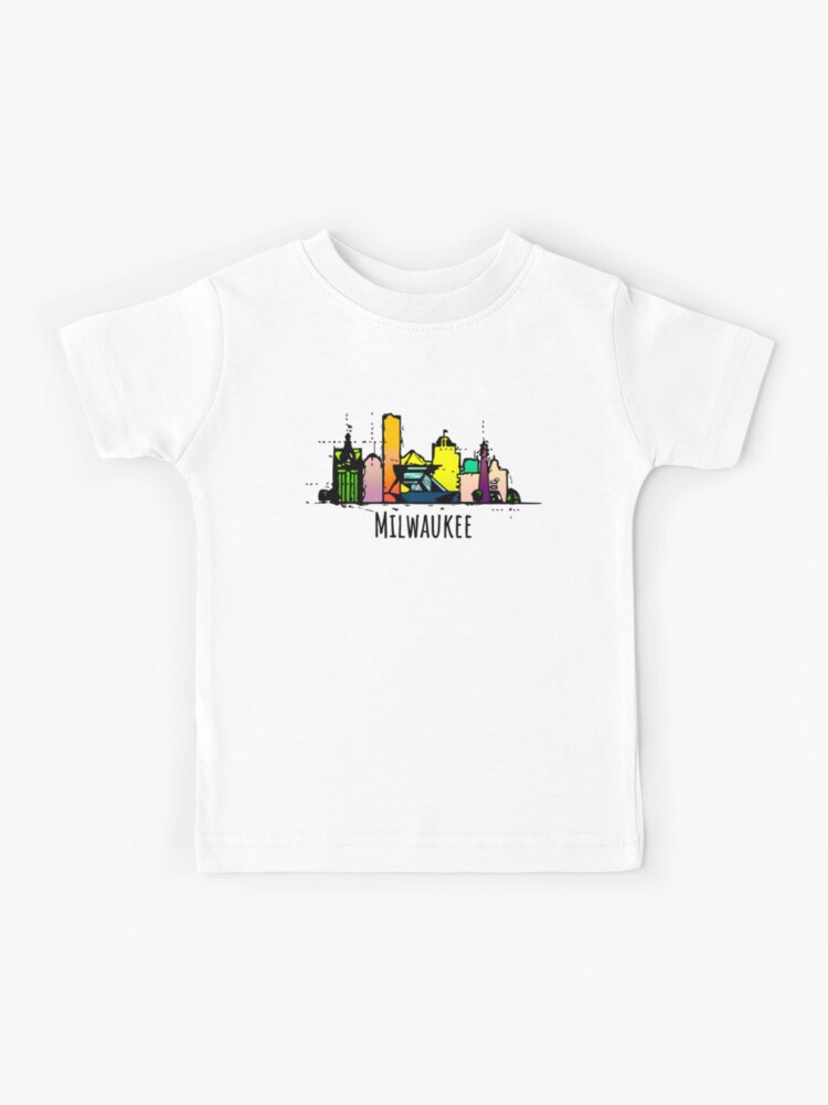 DimDom Colorful Louisville Kentucky Cartoon Funny Gift Kids T-Shirt