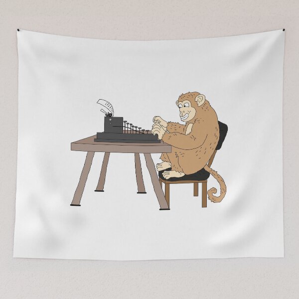 Item preview, typing monkey gift T Shirt designed and sold by eiwo87.