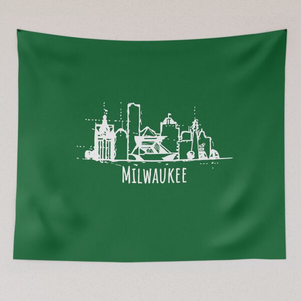 Item preview, Milwaukee City Cartoon Skyline Wisconsin Home designed and sold by IvonDesign.