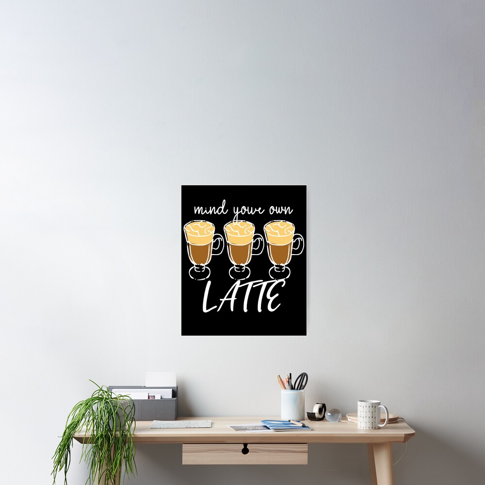 "Nur Latte Macchiato Kaffee! Coole lustige Sprüche tshirt design