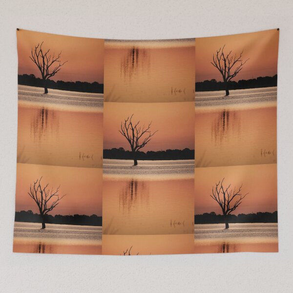 Item preview, Silhouette of a Tree at Dusk - Lake Fyans designed and sold by imaginethis.