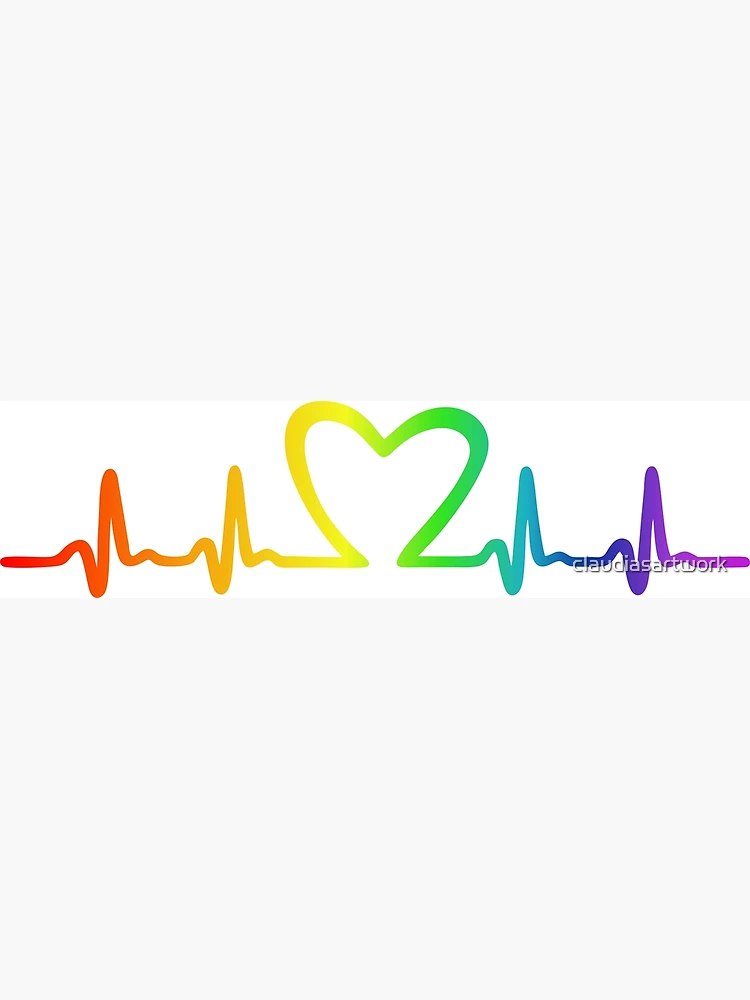 Heartbeat Rainbow Biker Shorts Set for Pride Month