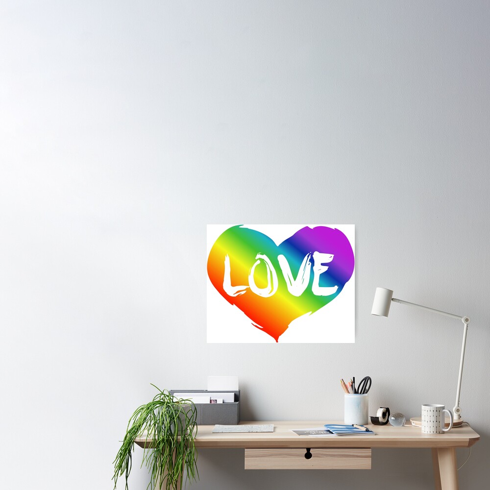 LGBT rainbow heart - Love Poster