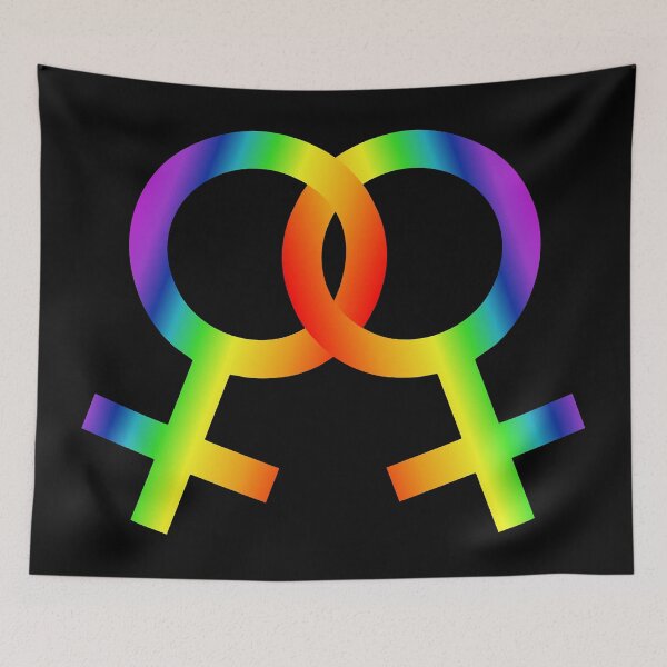 Item preview, Rainbow Venus symbol - lesbian designed and sold by claudiasartwork.