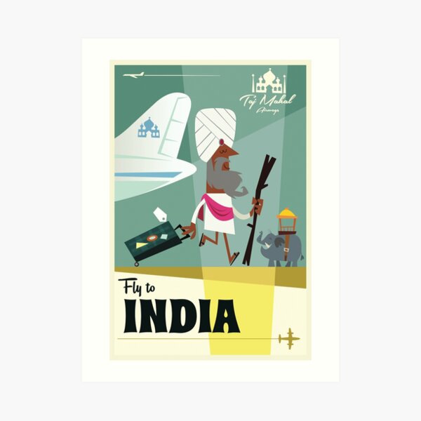 fly-to-india-poster-art-print-by-gagodel-redbubble