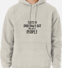 Sudadera con capucha British Shorthair Cat Over People