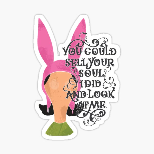 VAMSII Pink Rabbit Ear Hat Louise Belcher Quotes Makeup Bag Why Don't You  Try Speaking in Words Zip Organizer (Pink Rabbit Ear Makeup Bag)