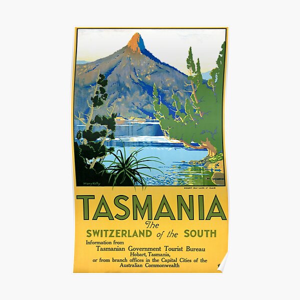 Tasmania Australia Vintage Travel Poster Restored Poster