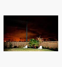 A Suburban Backyard Photographic Print