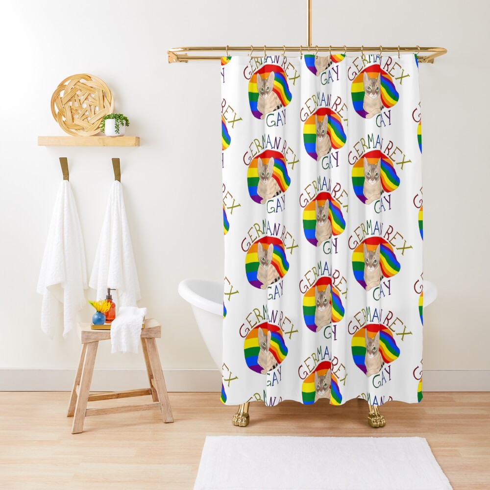 "German Rex Gay" Shower Curtain for Sale by oakwyrm Redbubble