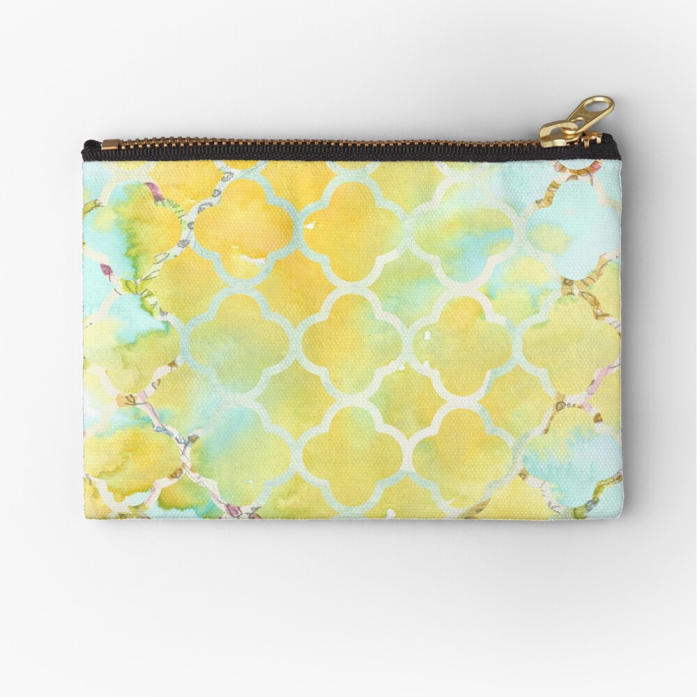 "Geo Haze" Pattern Zipper Pouch