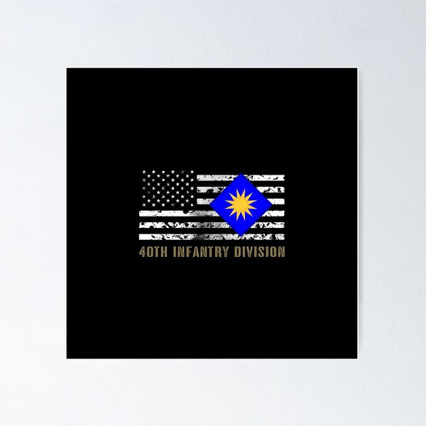 Artikelvorschau, 40. Infanteriedivision (Distressed Flag) entworfen und verkauft von Jared Davies.