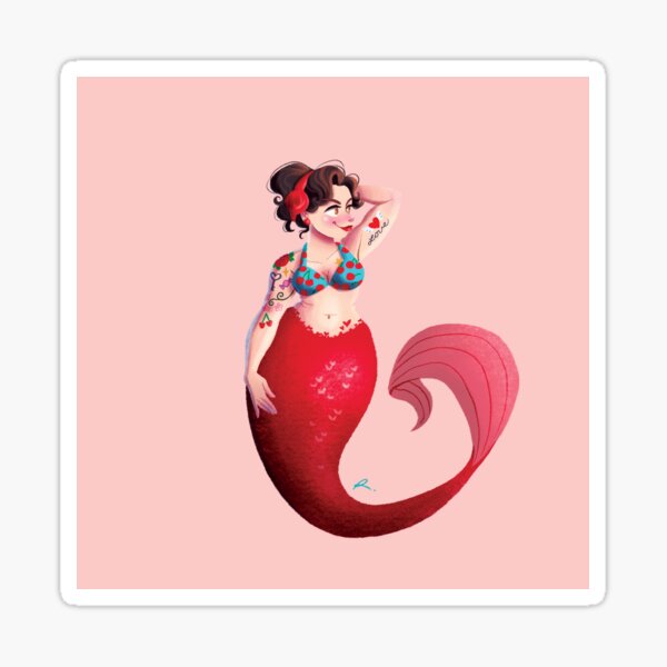 Mermay 3 - Rockabilly Mermaid Sticker