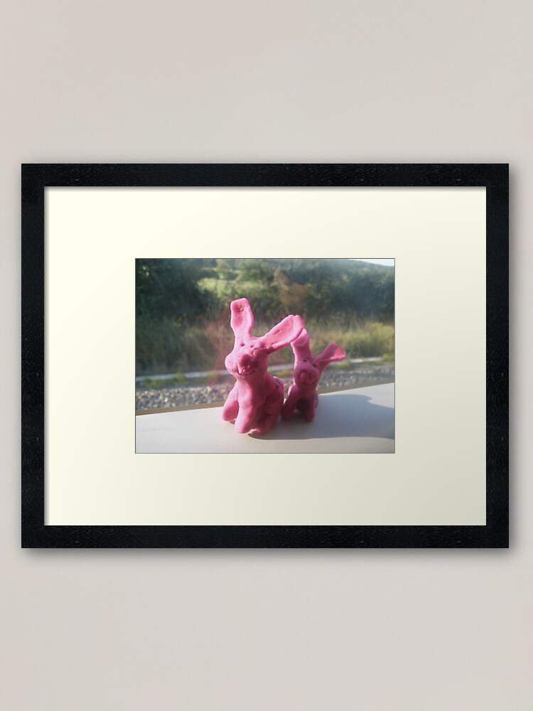 Alternate view of Rabbits on a train II Framed Art Print