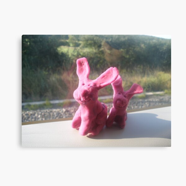 Rabbits on a train II Canvas Print