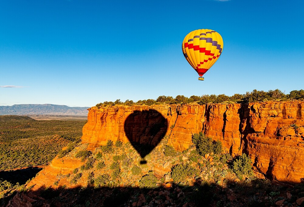 "Hot Air Balloon over Sedona Arizona USA" by mcrvlife Redbubble