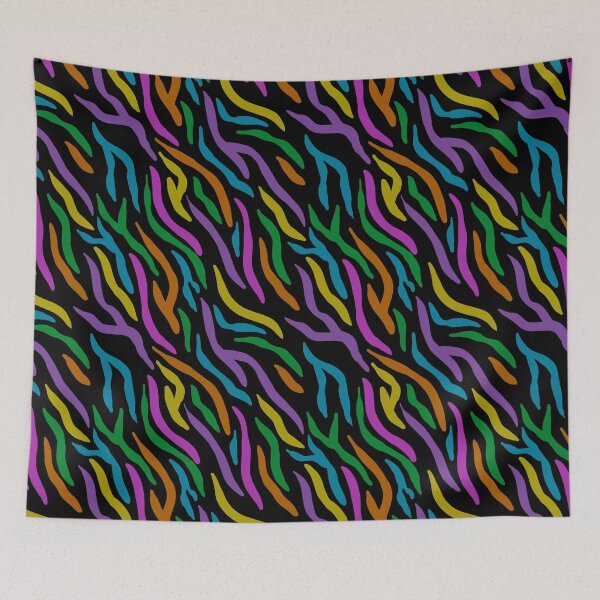Item preview, Rainbow Zebra Print (Black Background) designed and sold by KelseyLovelle.