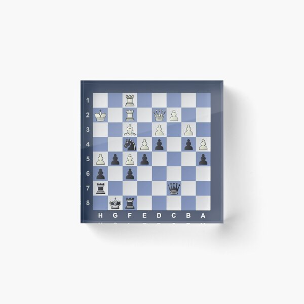 Chess Puzzle #Chess #Puzzle #ChessPuzzle Acrylic Block