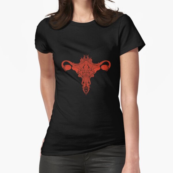 Item preview, Death Metal Skull Uterus And Ovaries, Feminist Art designed and sold by cellsdividing.