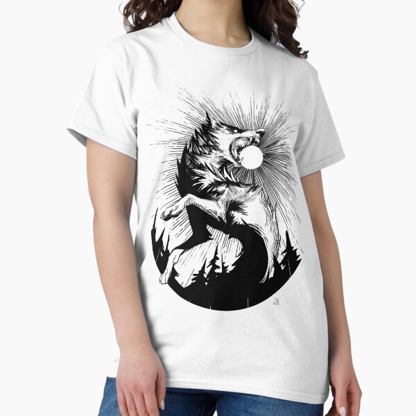 Item preview, The Wolf that Swallowed the Sun - Lineart designed and sold by Znodden.