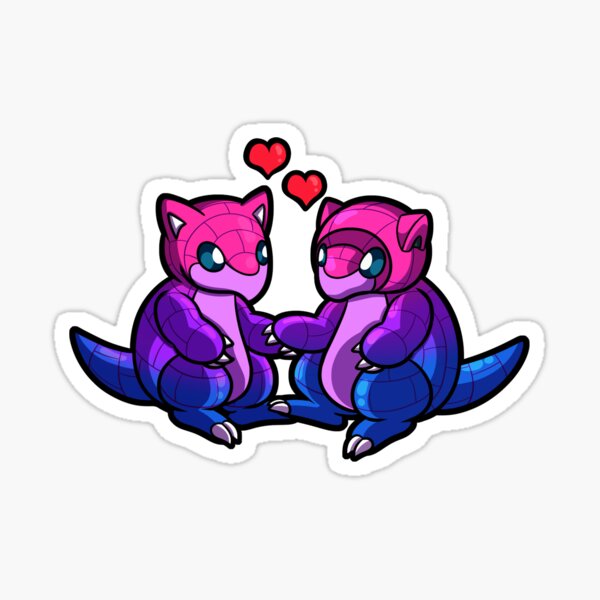 Bi Sandshrew Love Sticker