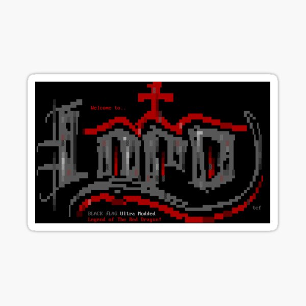 Black Flag BBS Legend of The Red Dragon Game Sticker