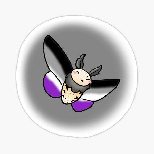 Fluttering Ace Pride Moth Sticker