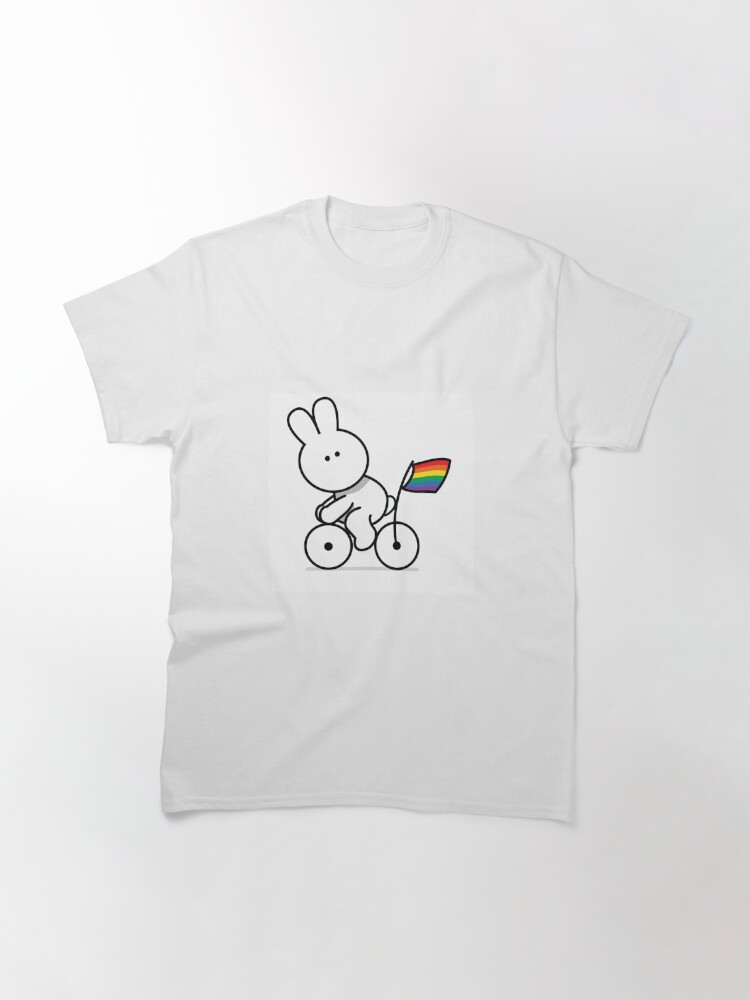 Thumbnail 2 of 7, Classic T-Shirt, Bunny on a Bike designed and sold by cartoongoddess.