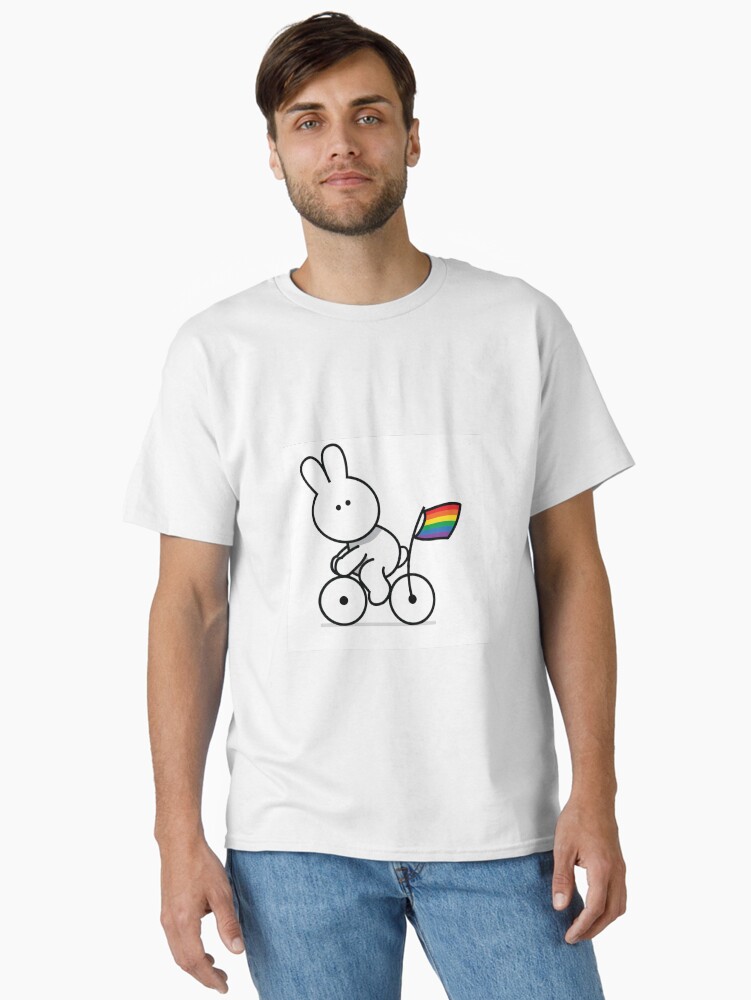 Thumbnail 1 of 7, Classic T-Shirt, Bunny on a Bike designed and sold by cartoongoddess.