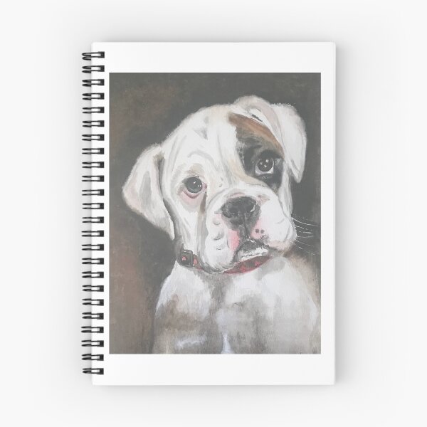 Item preview, White Boxer dog head study designed and sold by AlisonMarshArt.
