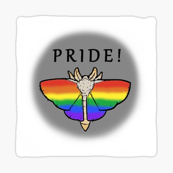 Gay Pride Moth Sticker