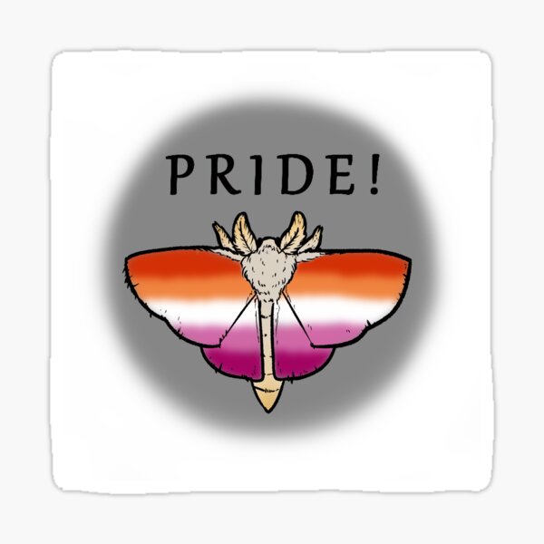 Lesbian Pride Moth Sticker