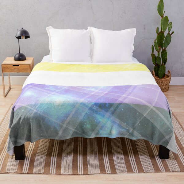 Item preview, Plaid space themed non-binary flag  designed and sold by Jemjae1112.