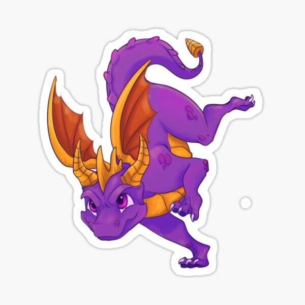 Vista previa del artículo con la obra «Spyro Pegatina», diseñado y vendido por Lesflaya.