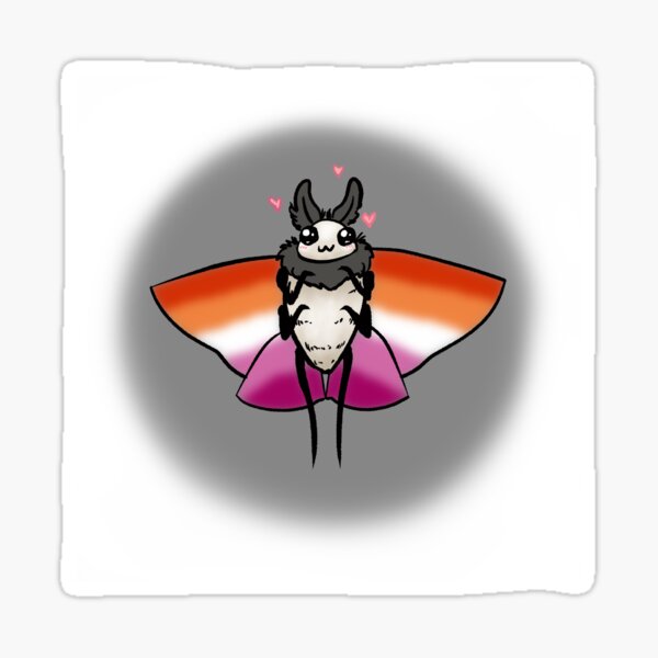 Lesbian Pride Dust the Moth Sticker