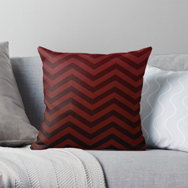Deep Red Ominous Path Throw Pillow