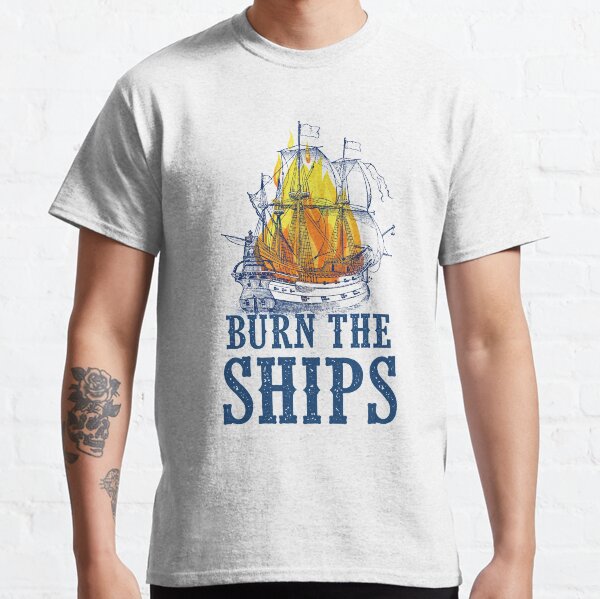 Vista previa del artículo con la obra «quema los barcos», diseñado y vendido por SouthPrints.