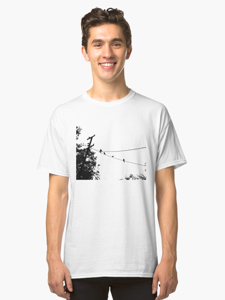 Alternate view of Crows on a wire Classic T-Shirt