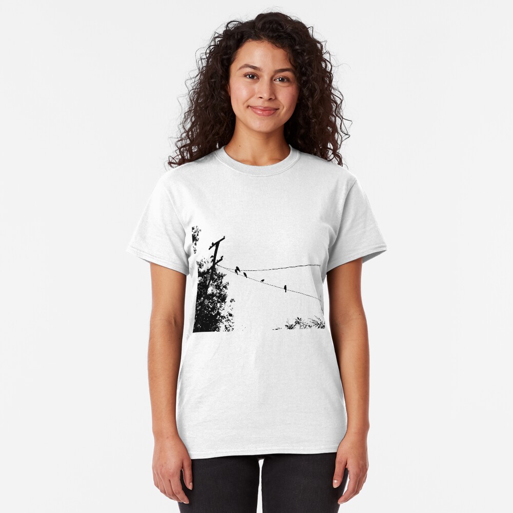 Crows on a wire Classic T-Shirt