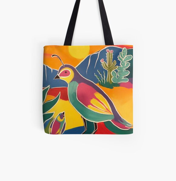 Mama Quail All Over Print Tote Bag