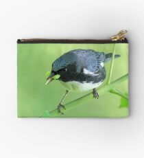 Black-Throated Blue Warbler Zipper Pouch