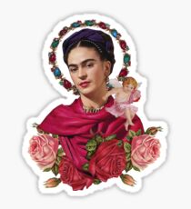 Kahlo art flowers Sticker