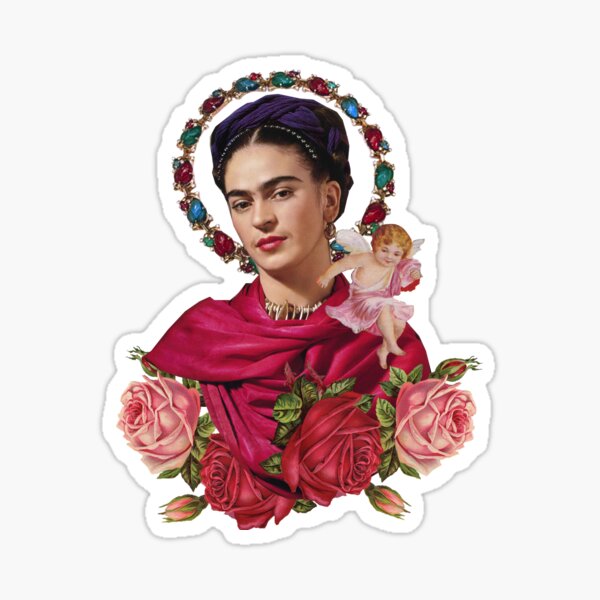 Item preview, Kahlo art flowers designed and sold by Ilustra Club.