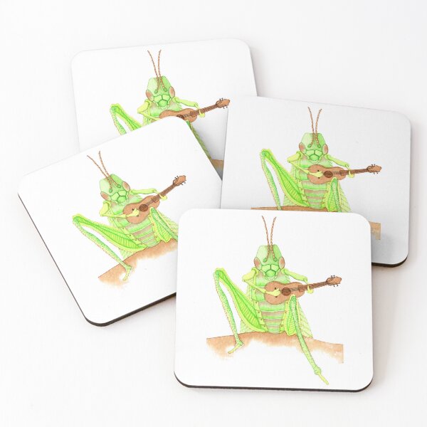Item preview, Grasshopper Playing a Ukulele designed and sold by AuntieBetty.