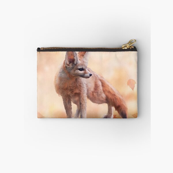 Item preview, Fennec Fox watercolor illustration on autumn background designed and sold by svetlanna.