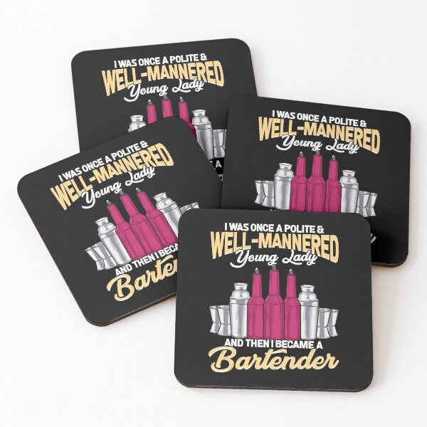 Item preview, Polite Girl became a Woman Bartender designed and sold by Gold Wings Tees.
