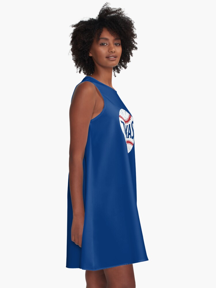 Texas Baseball Fan Dress Light Blue - Girls