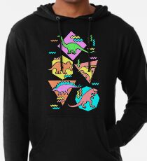Nineties Dinosaurs Pattern Lightweight Hoodie